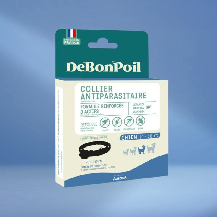 collier antiparasitaire noir chiot & petit chien (à partir de 2kg)