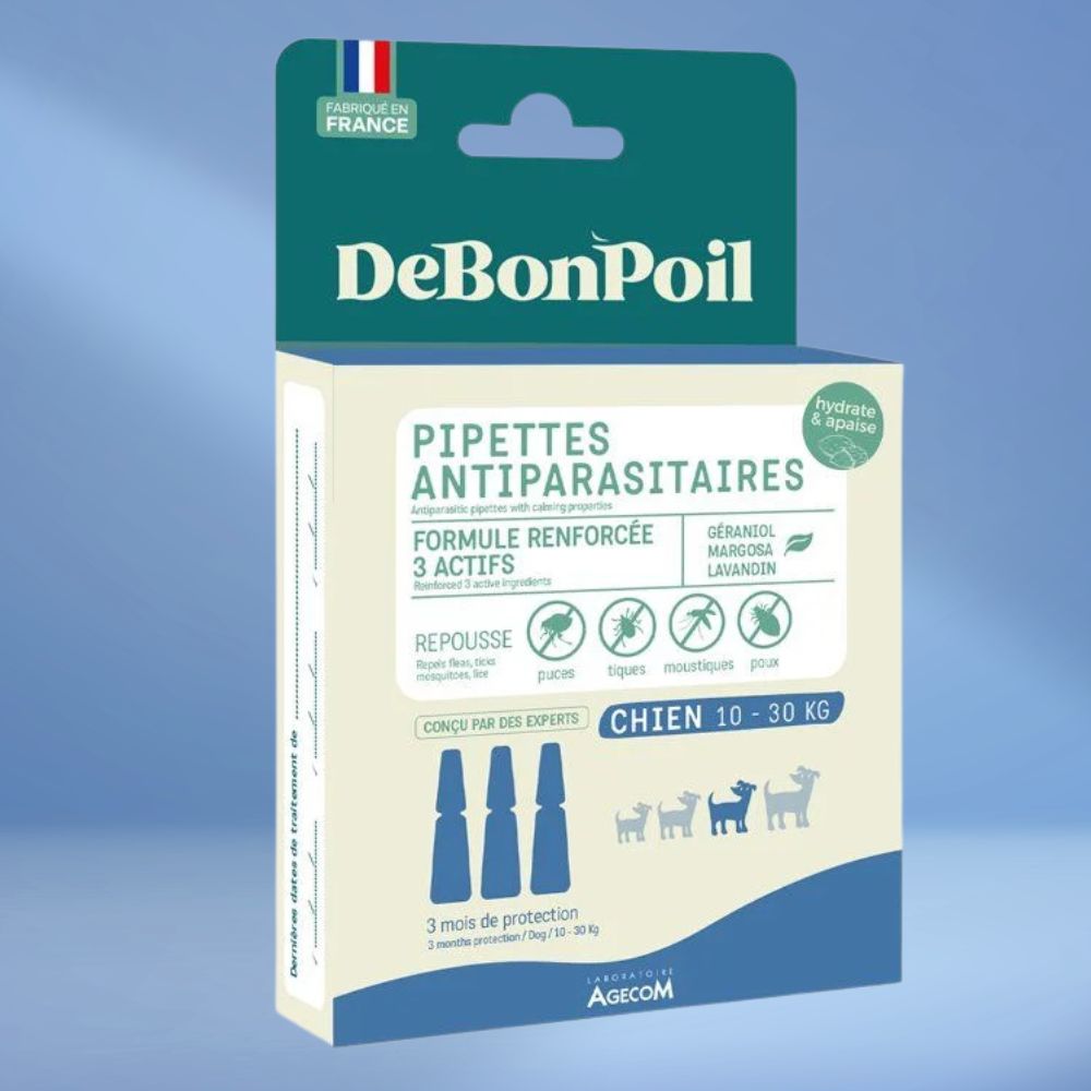Pipettes antipuces pour chiot & chien – Protection mensuelle naturelle