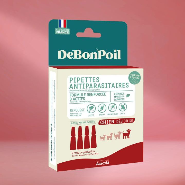 Pipettes antipuces pour chiot & chien – Protection mensuelle naturelle