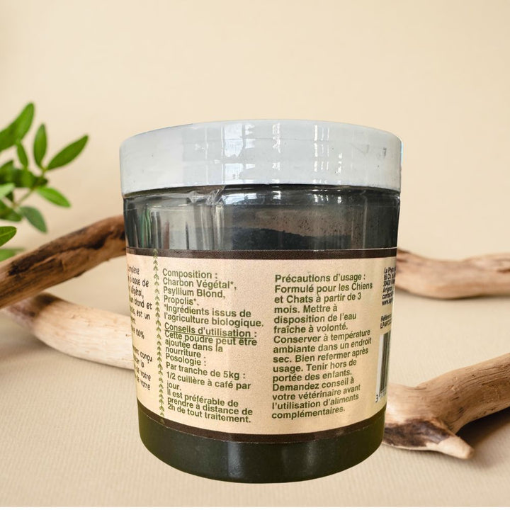 Complexe digestion chien et chat – Charbon, Psyllium & Propolis