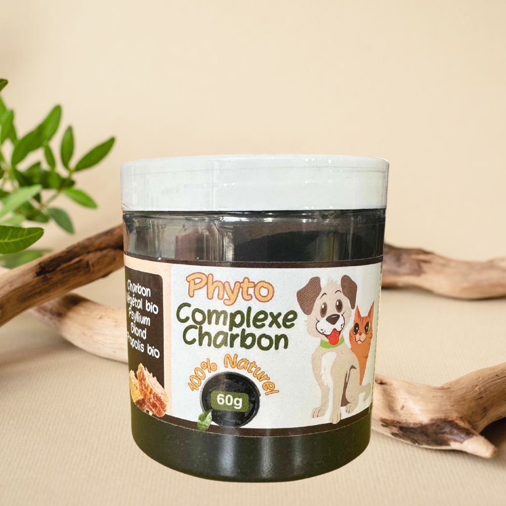 Complexe digestion chien et chat – Charbon, Psyllium & Propolis