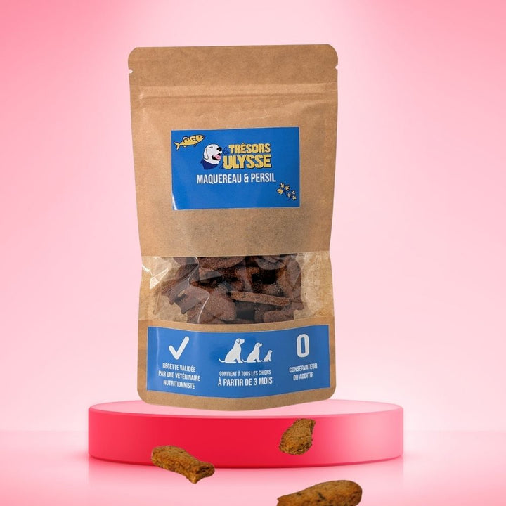 Gâteaux pour chien - Recette naturelle  et gourmande au maquereau