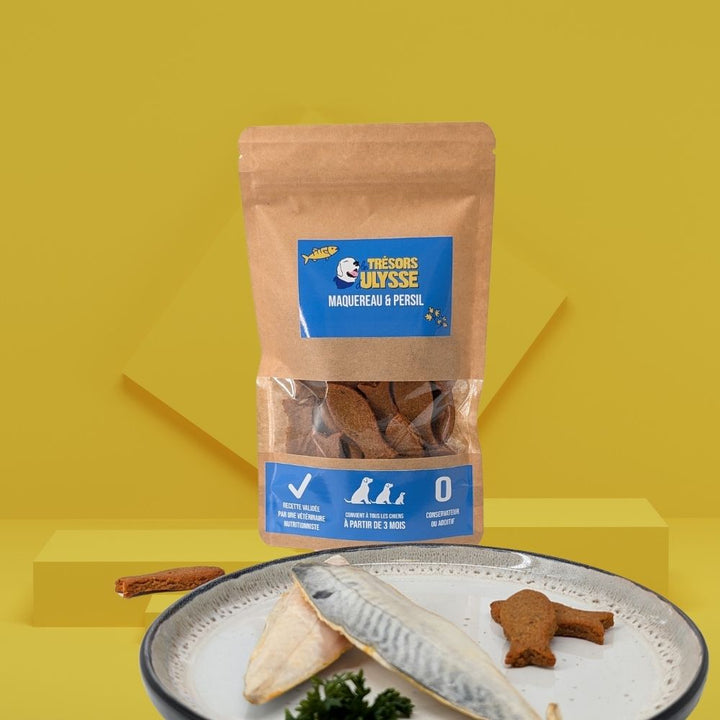 Gâteaux pour chien - Recette naturelle  et gourmande au maquereau