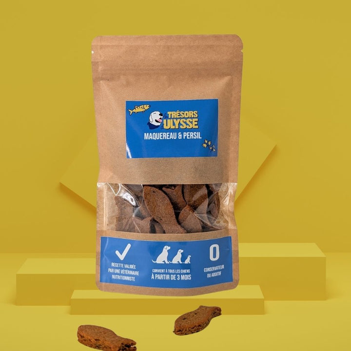 Gâteaux pour chien - Recette naturelle  et gourmande au maquereau