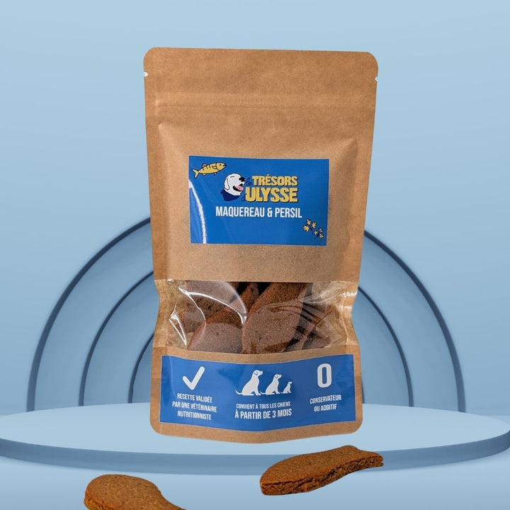 Gâteaux pour chien - Recette naturelle  et gourmande au maquereau