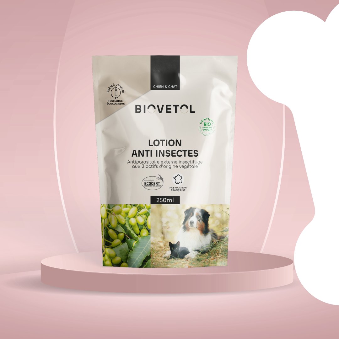 Lotion anti puces sans rinçage bio chat chien